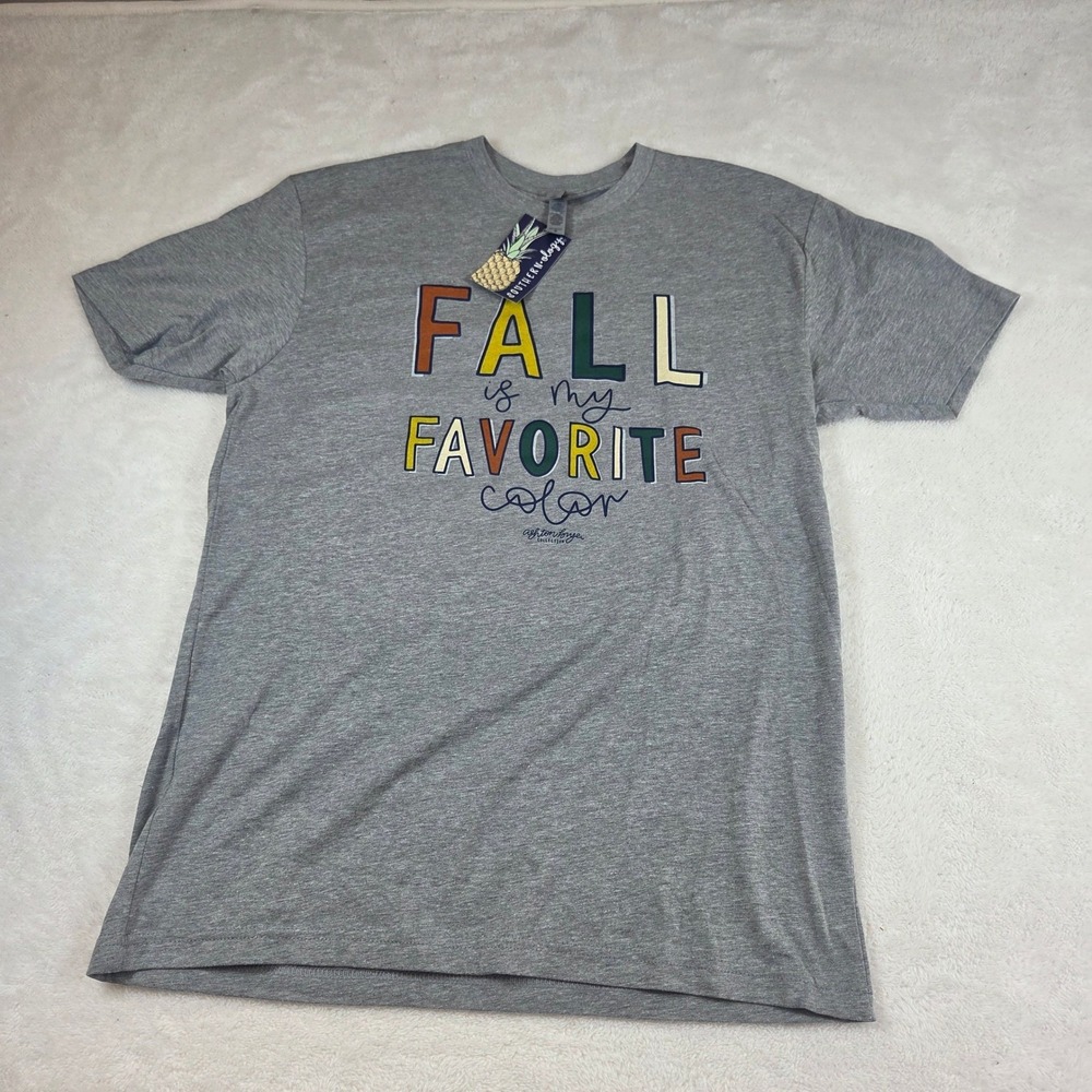 Southernology Fall Is My Favorite Color Graphic T-Shirt Gray Ashton Brye Medium